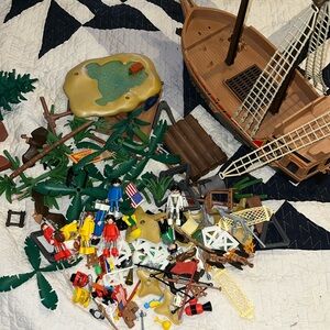 Huge Playmobil lot pirate ship astronaut more